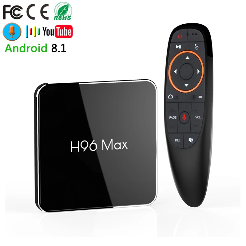 

h96 max Android 8.1 Smart TV BOX 4gb ddr4 Amlogic S905x2 Quad Core 4K 30tps WiFi 5GHz pk X96mini Set-top box