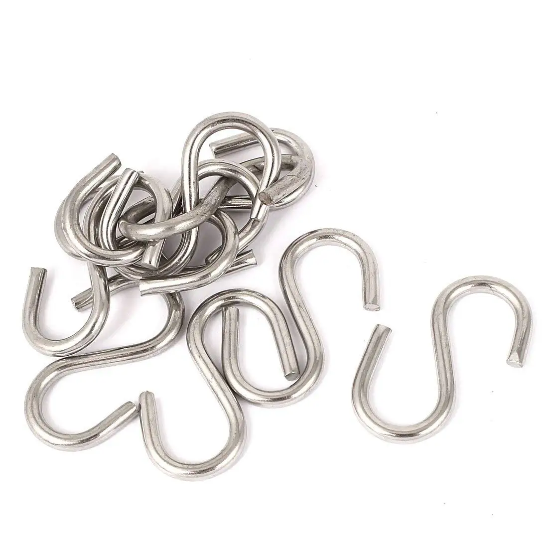 Buy uxcell 4mm Thickness 201 Stainless Steel S Shaped Hook Hanger 10 ...