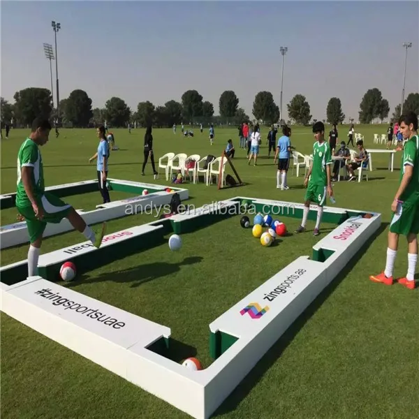 

Soccer ball training plywood material snookball table for outdoor event and party, White or brown