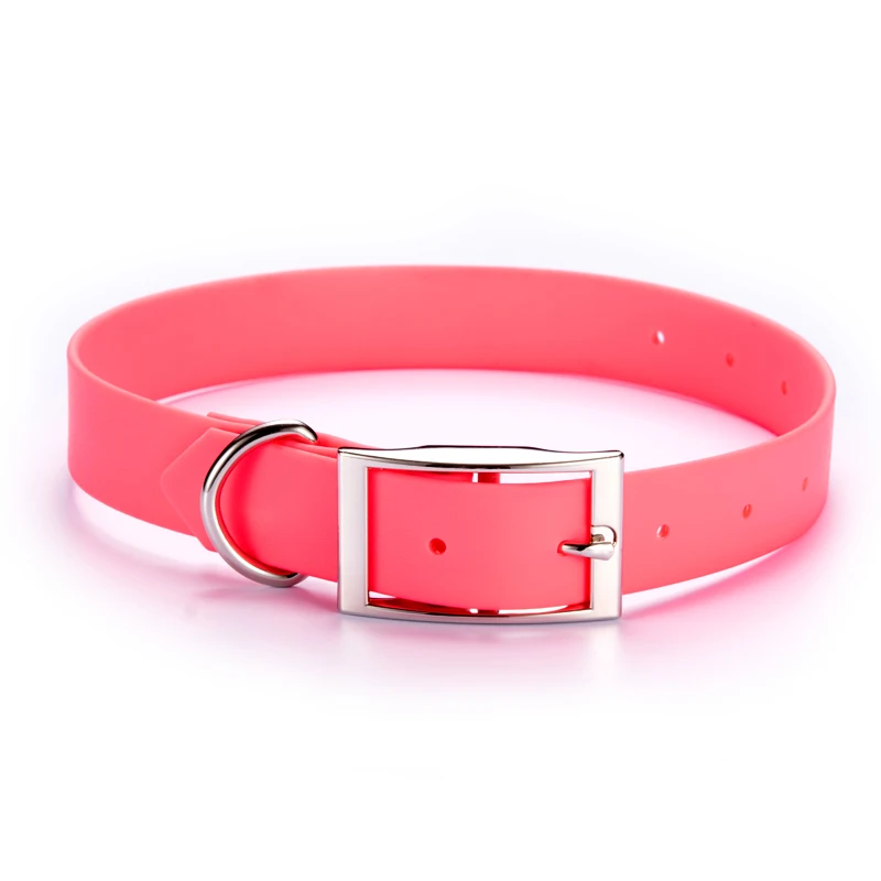 

High Quality Anti-Mold Waterproof PVC Vinyl Coated Polyester Webbing Hunting Dog Collar For Training