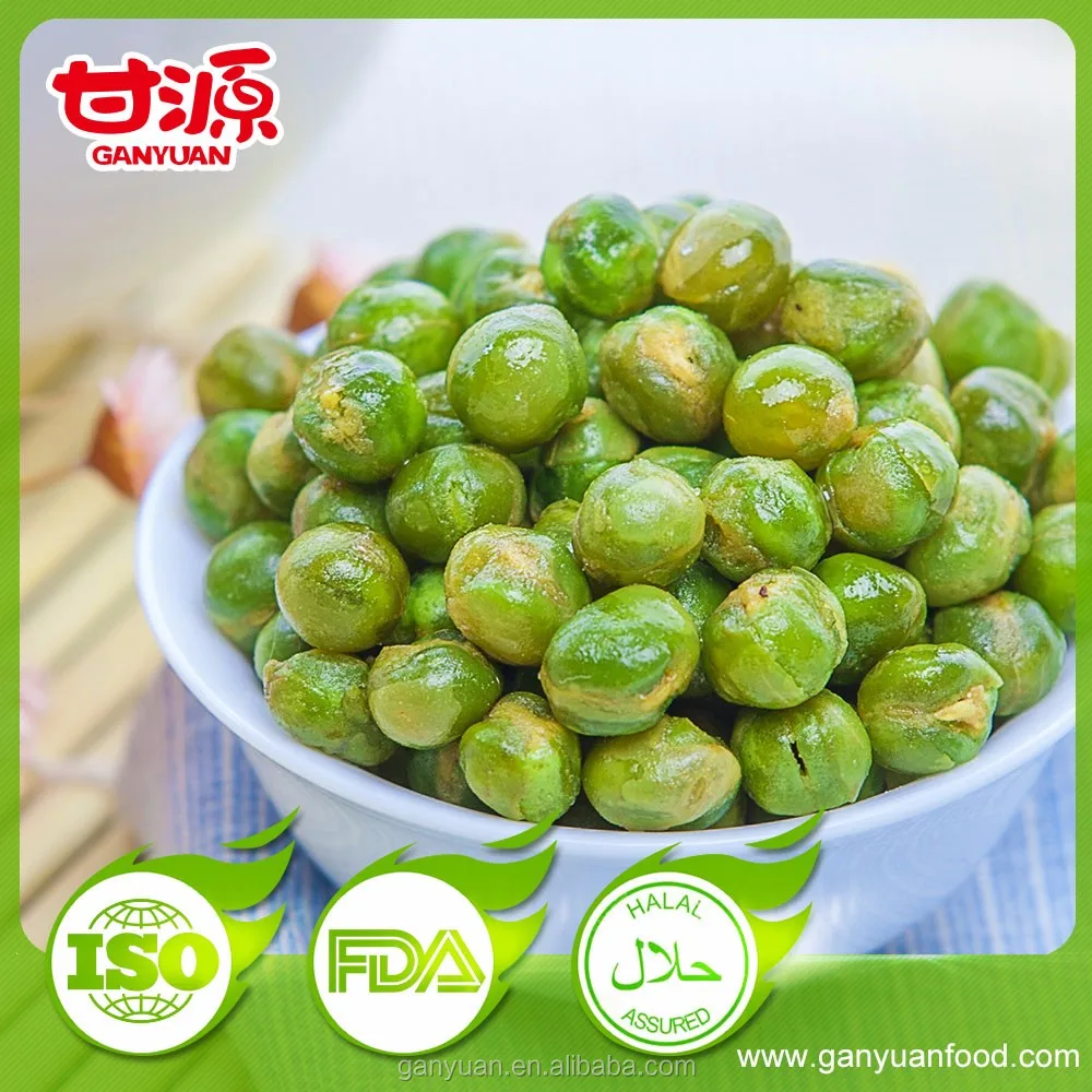 
Chinese Crispy Snacks Garlic Flavor Green Peas 