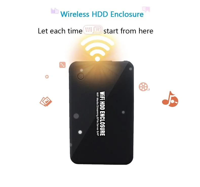 KIMAX BS-U35WF 2.5"USB 3.0 Wireless HDD Enclosure a4000mah battery wifi ...