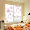 Fresh roller blinds printed flower customized roller blinds for bedroom