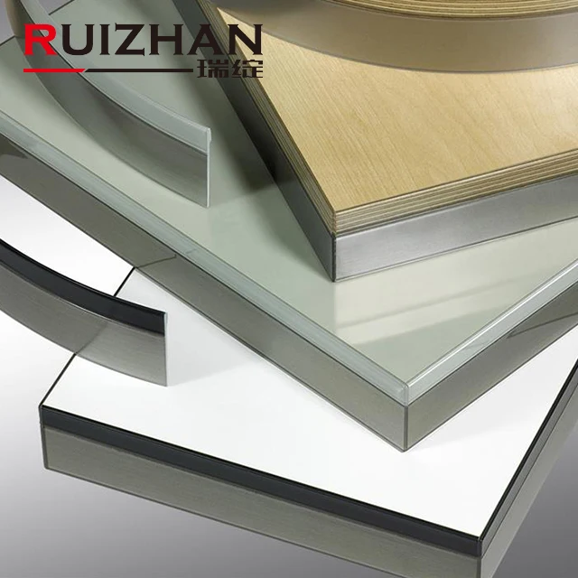 
Ruizhan 0.4Mm- 2Mm Thickness Pvc Decorative Plastic Desk Wood Furniture Edge Banding Trim Tape For Cabinet 