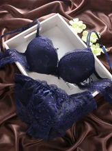 Deep V-neck lace bra fashion sexy exquisite of luxury women’s underwear set push up bra set
