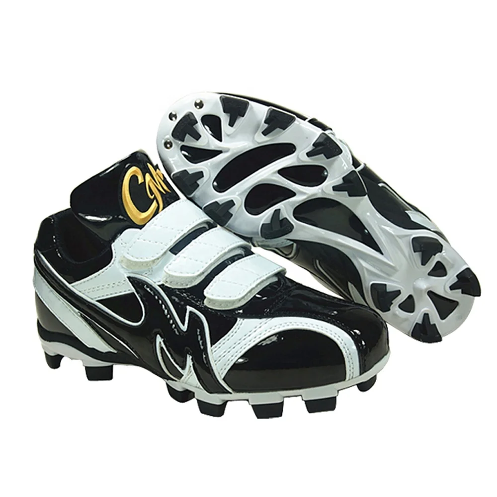Custom durable wear kids sport cleats kids baseball shoes