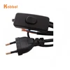 European VDE power cord plug with dimmer switch