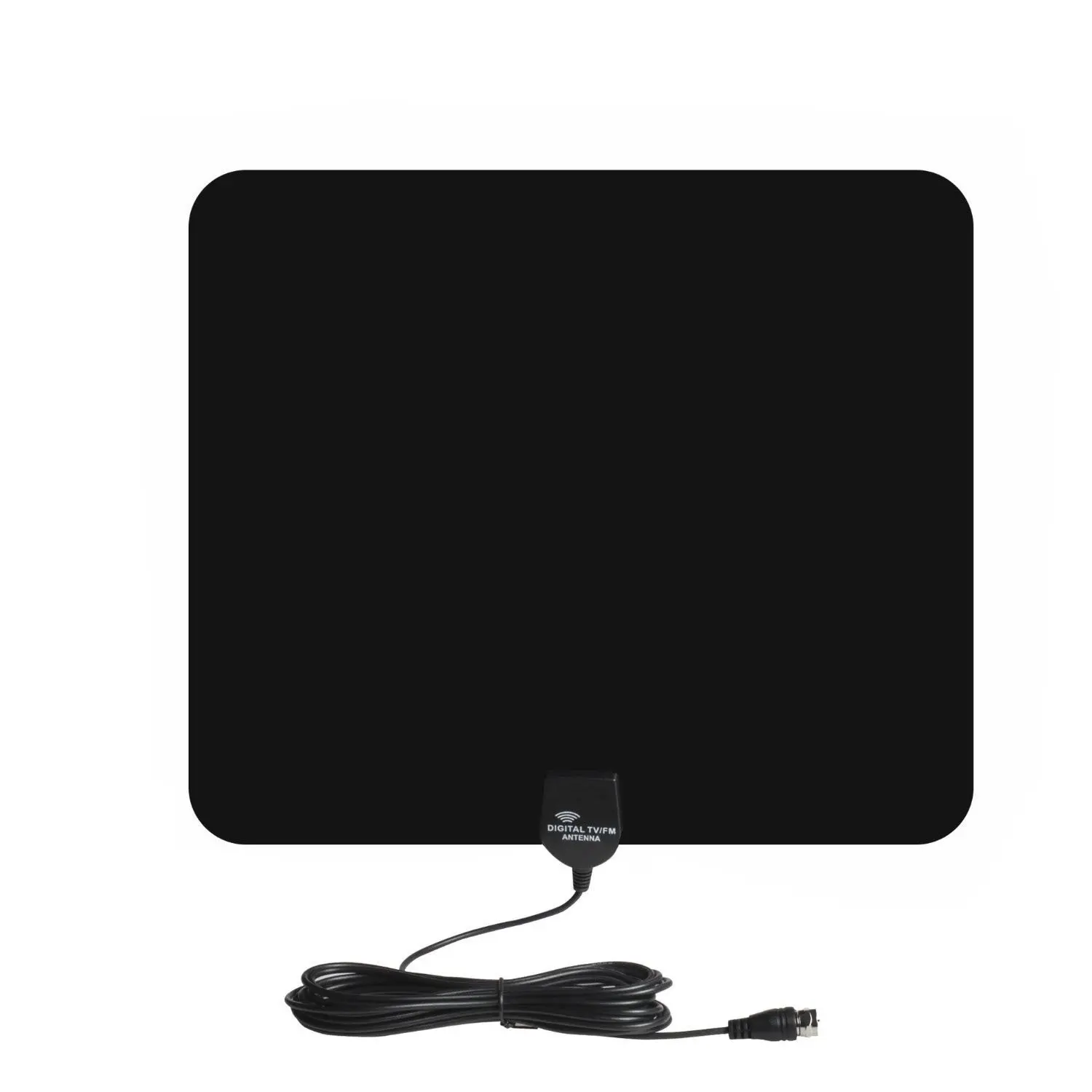 YaphteS 35 Miles Range HDTV Antenna - Super Thin HDTV Indoor Antenna-16.4ft Coax Cable - the Highest Performance and Longest Reception with the Best Price( Black)