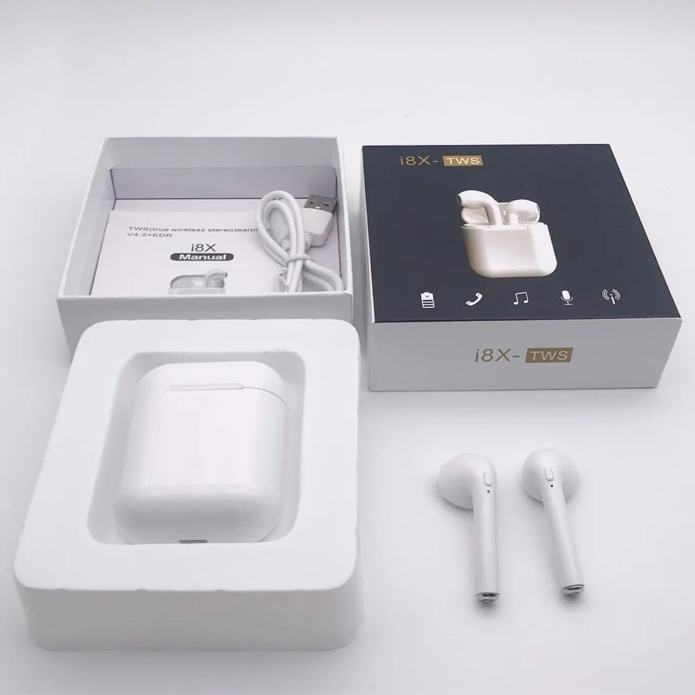 

2019 Earbuds Wireless Headphones Headsets Stereo In-Ear Earphones With Charging Box For Cellphone i8x i7s i9s i10 bt 5.0 4.2