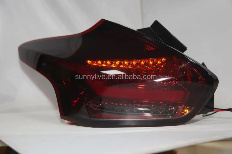 New for Focus 3 LED Strip Tail Lamp for FORD Hatchback 2015-2017 year dark red