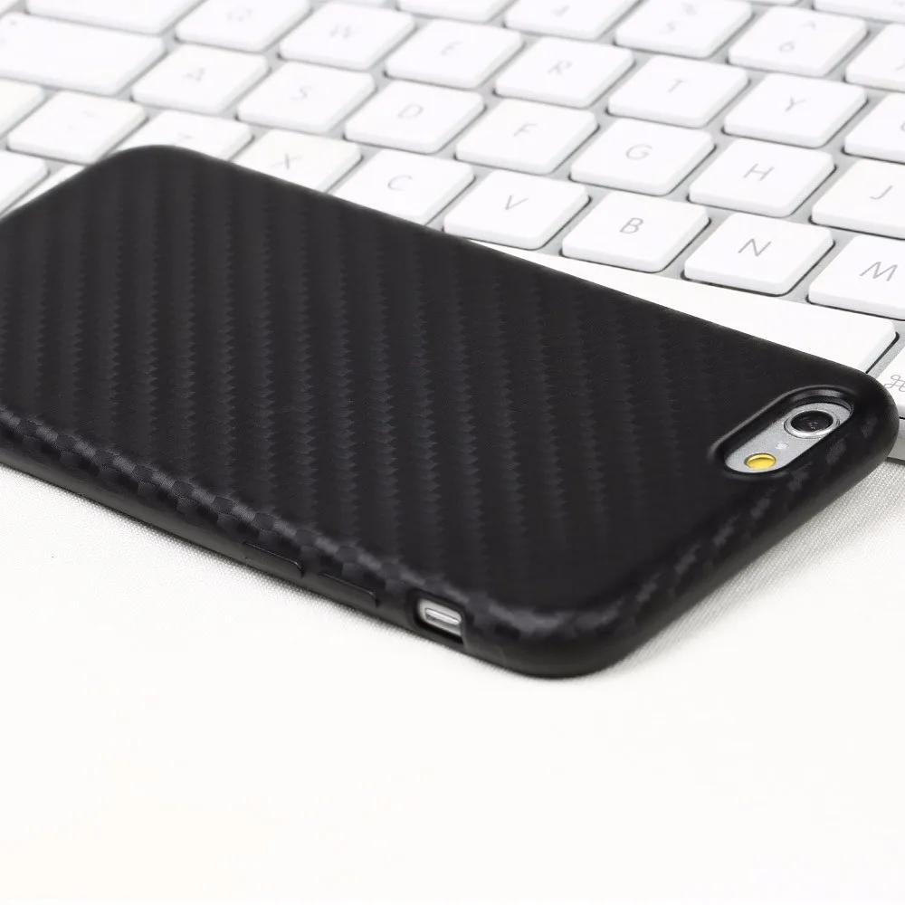 Xlevel Soft tpu Phone Case for iPhone 6 Slim Case, Carbon Fiber Case for iPhone 6 plus