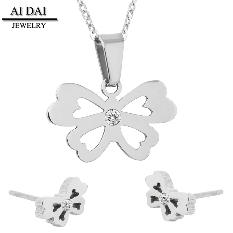 

African costume jewelry fashion butterfly Cheap Stainless steel sets TS-062S