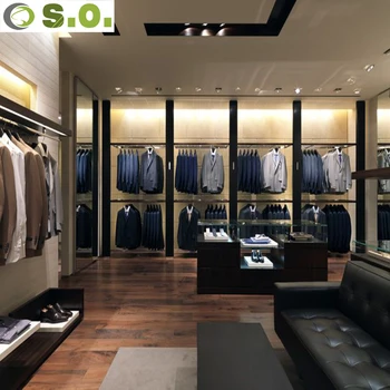 Custom High-end Man Clothing Shop Interior Display Stands Design Retail ...