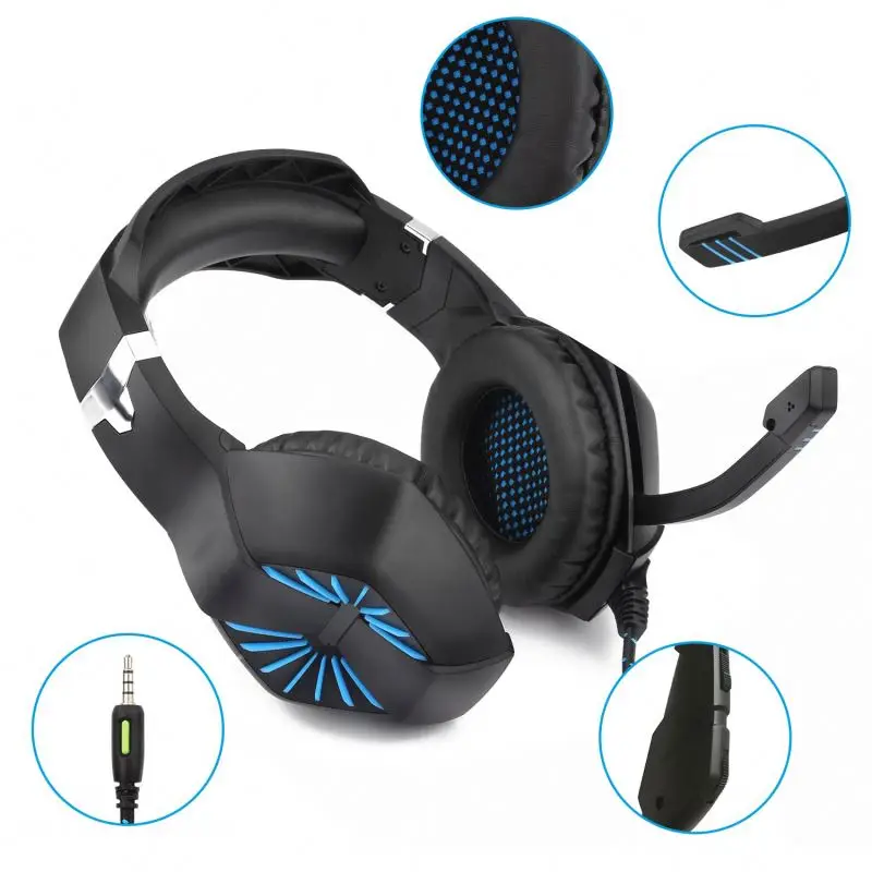 

Ps4 gaming headset headphones with pc adapter, Blue, green, red