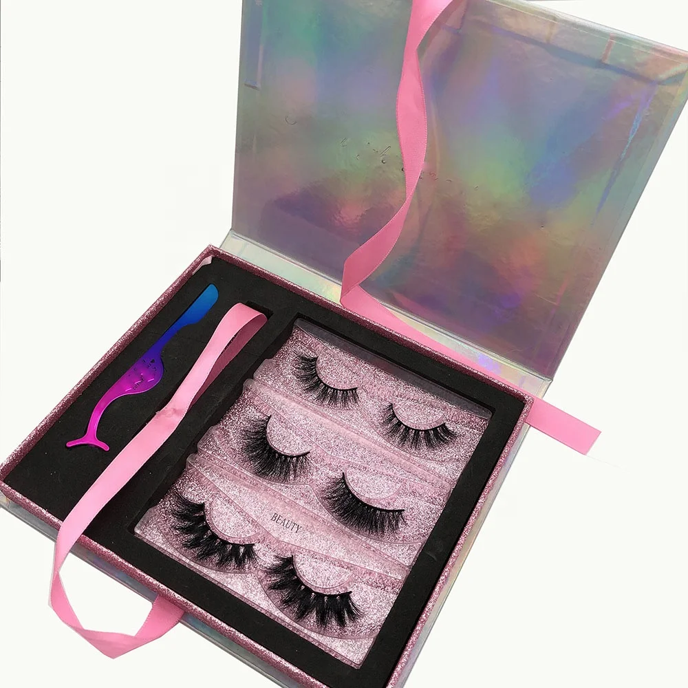 

wholesale handmade wispy fluffy mink eyelashes private label, Black