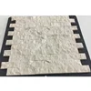 Beige marble natural stone split face strip mosaic tile for wall