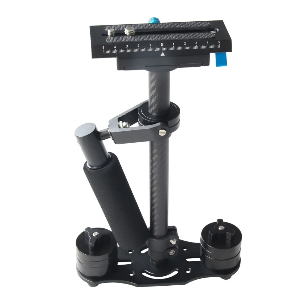 YELANGU S40T Mini 40cm Black and Blue Camcorder Stabilizer Carbon Fiber Handheld Camera stabilizer for DSLR