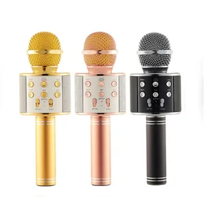 2019 Free DHL WS858 USB handheld Karaoke microphone for Home KTV High sensitivity Portable Bluetooth Mini Wireless Microphone