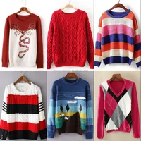 

1.3 Dollar GDZW832 Stock Ready assorted prints for sweater woman, woman sweater, Sweater