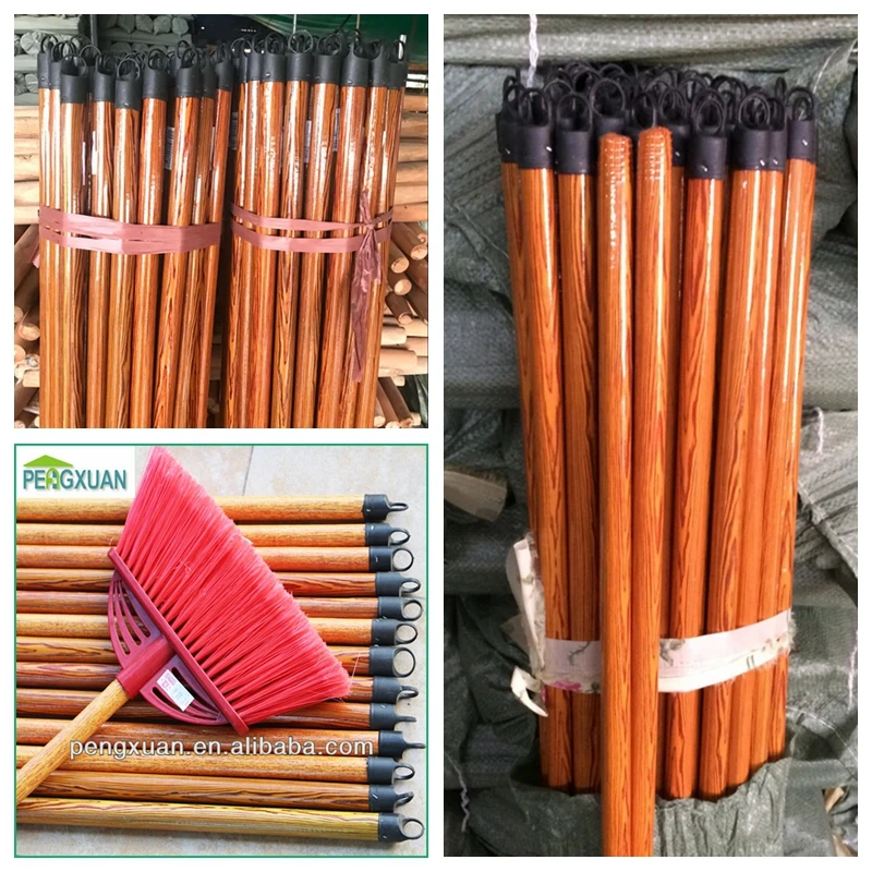 China Supply 120cm Length Italian Thread Round Wooden Mop Stick For