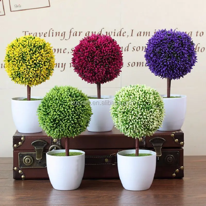 Artificial Potted Plant Plastic Table Small Plant Pots Artificial