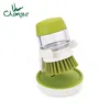Hot Sale Plastic Soap Dispensing Dish Brush For Kitchen Cleaning