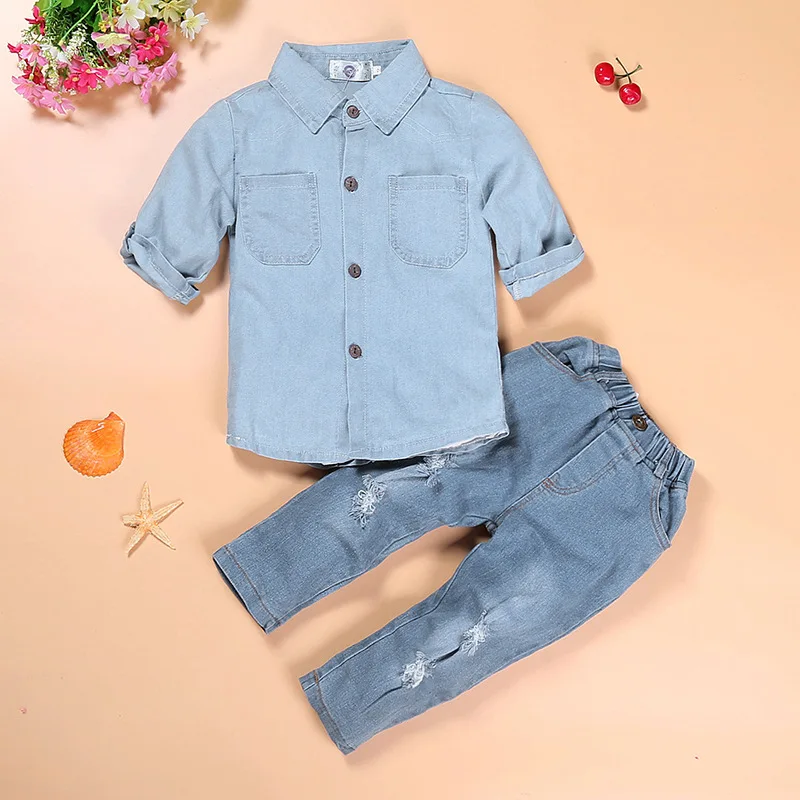 

Kids Wholesale Boutique Girl Clothing Fall Sets For Girls Jeans Set From China Supplier