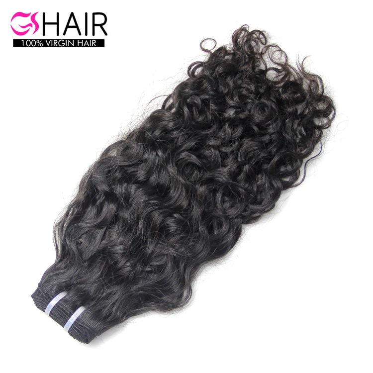 

Brazilian hair bundles virgin human hair water wave steam processed, Natural color
