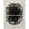 Black Grey Pattern Modern Living Room Rugs Cowhide Patchwork Carpets