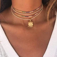 

2018 new arrived hot sellling european women jewelry choker 2mm cz tennis chain rainbow necklace for women