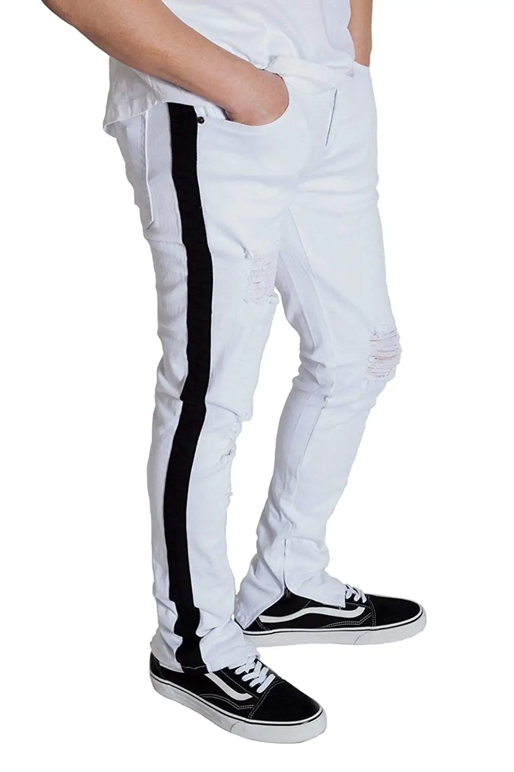 kayden k men's tapered zipper ankle jogger pants
