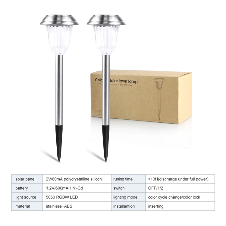 Solar Garden Light Parts Powered Pathway Lights,Stainless Steel Landscape Lighting For Lawn