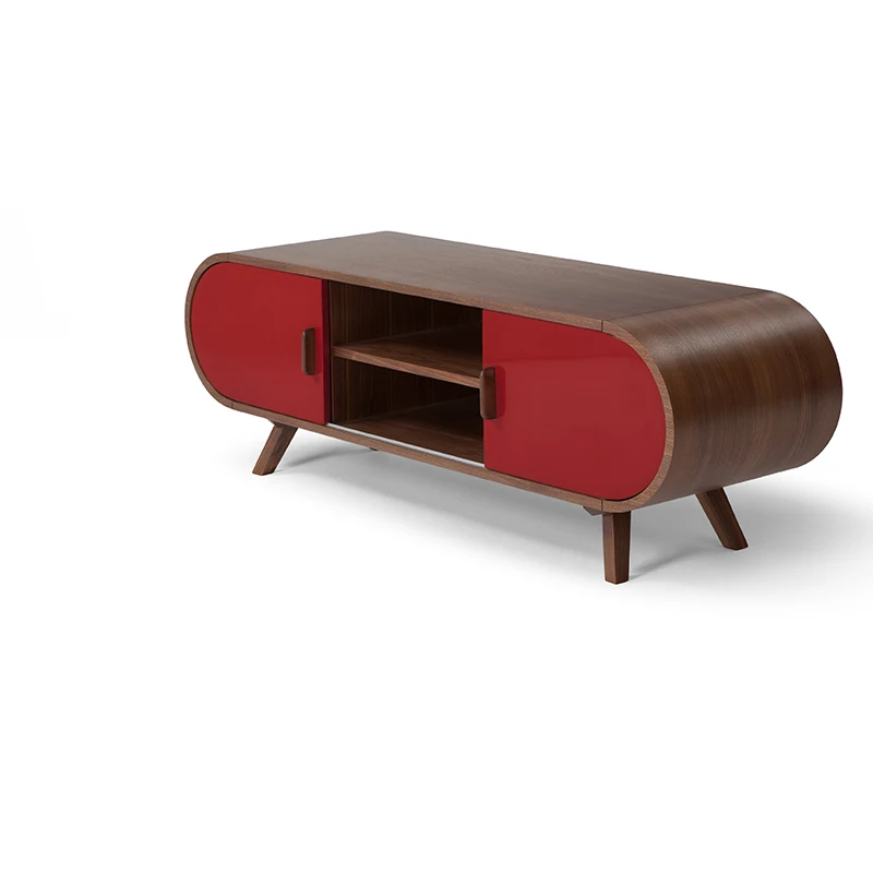 Scandinavian red tv credenza modern tv unit furniture