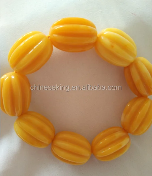 
2016 fashion beeswax amber bracelet diy baltic Amber beads bracelets yellow color amber Bracelet 