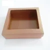Strong custom foldable packaging kraft paper box with clear pvc window