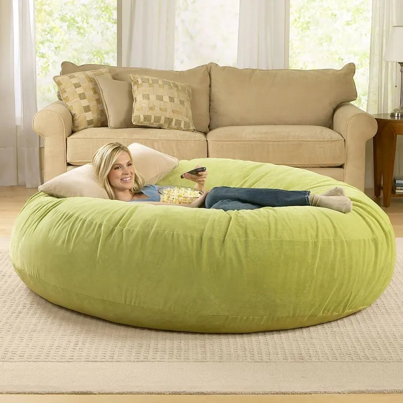 
custom 3 4 5 6 7 8ft large round beanbag cover living room relax comfortable giant game bean bag sofa chairs 