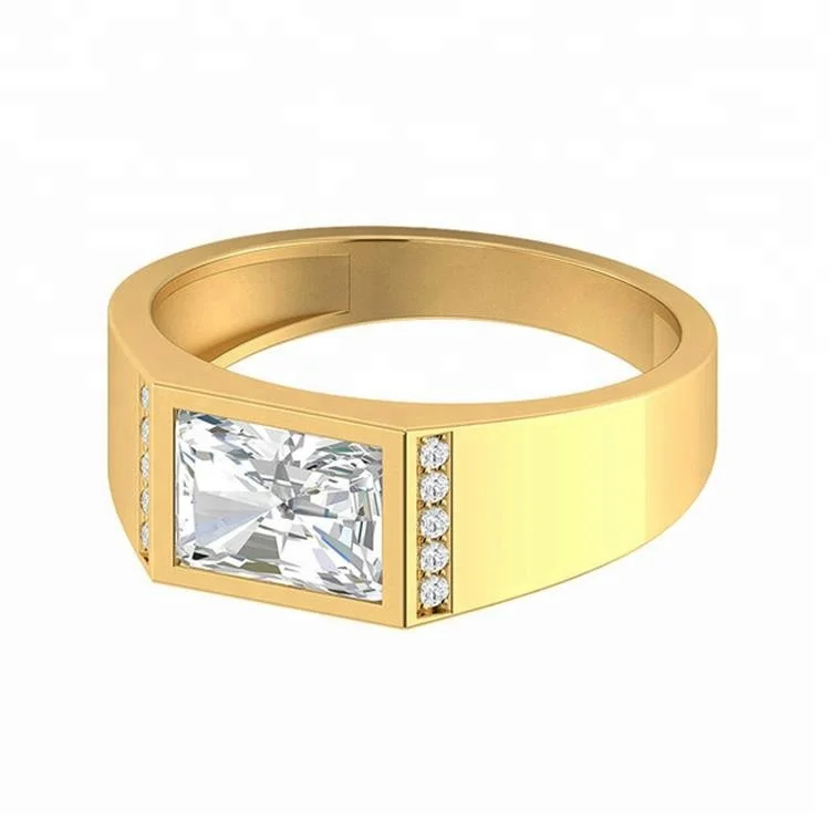 Gents Diamond Ring Design Gold Engagement Wedding Stone Ring Designs ...