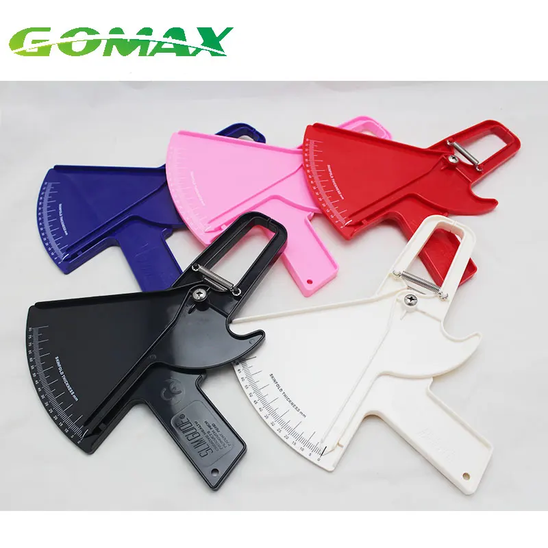 

Gomax gym sport keep slim loss tester clip fitness skin scale measure gun shaped plastic measurement body fat caliper, Black/white