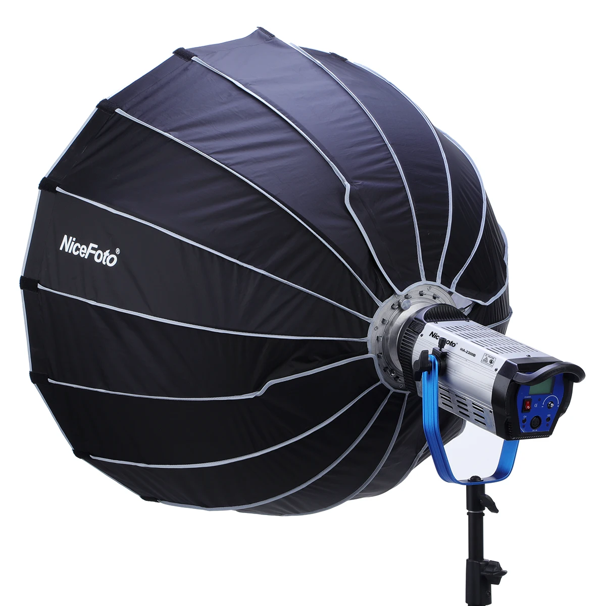 NiceFoto LED Parabolic softbox with grid Quick set-up deep softbox 90cm for LED light Umbrella frame softbox with grid