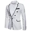 Mens Fashion Slim Fit Suit Blazer Male Casual Masculine Blazer Solid Suit Jacket