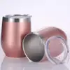 2019 Best Selling 12 oz Double-insulated Wine Tumbler/ Stainless Steel Tumbler Cup with Lids and Straws for Wine, Coffee, Drinks