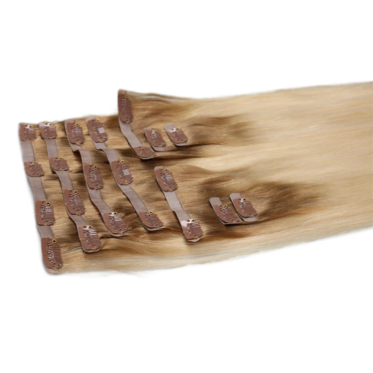 

Double Drawn Clip in Hair Extension 100% Human Hair, Virgin Human Hair Clip ins