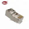 Gold-Plating Solid Pure Copper nickelplate cable plug rj45 connector with filter