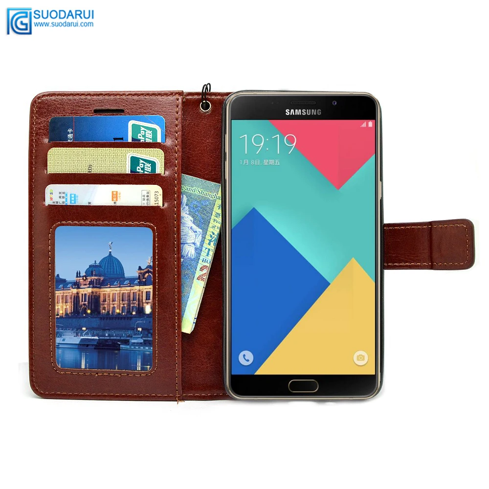 luxury Flip Book wallet Phone case for Samsung Galaxy A9 (2017) SM-A9200 leather pouch