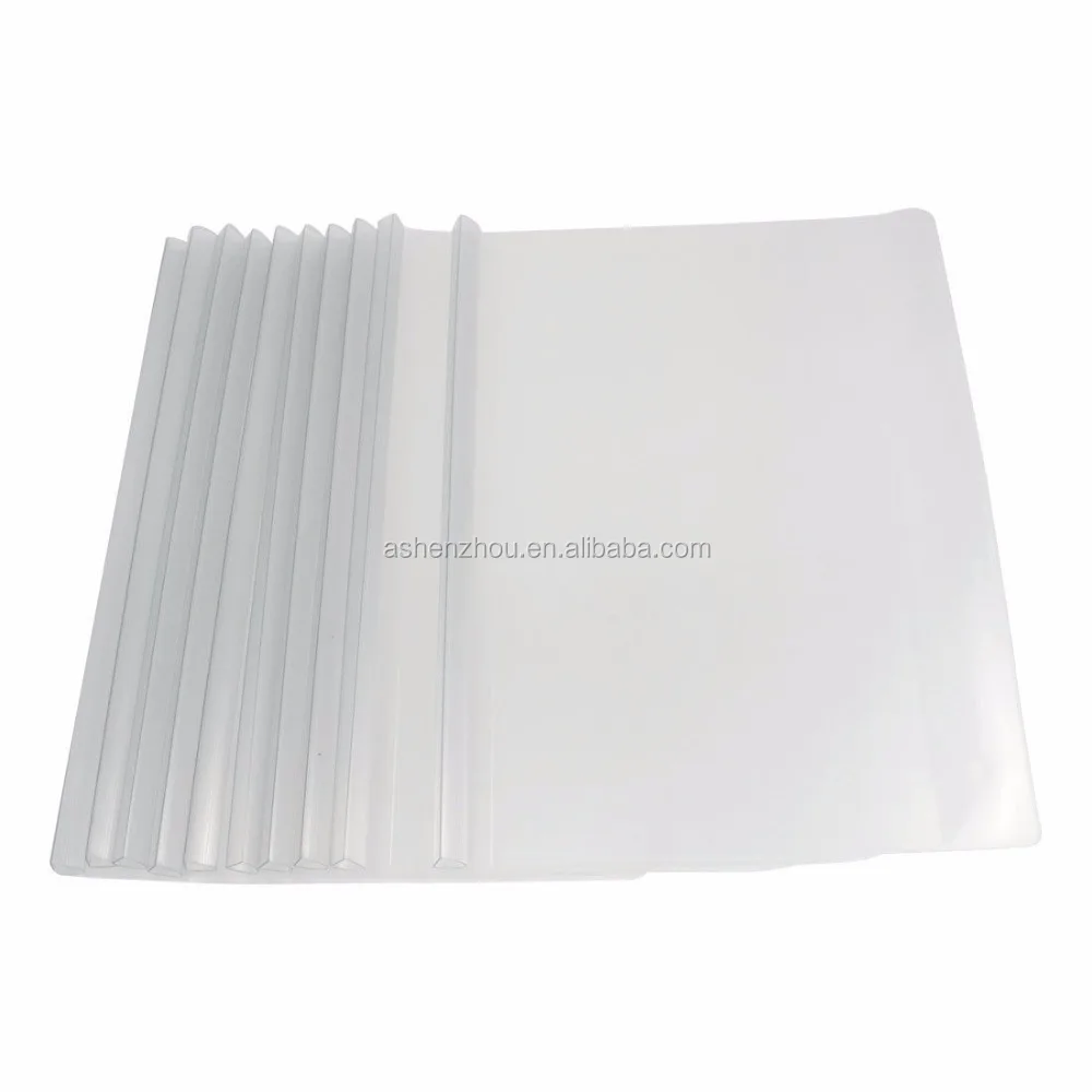 
Hot sale custom printing A4 size plastic document holder PVC slide bar clip file folder binder 