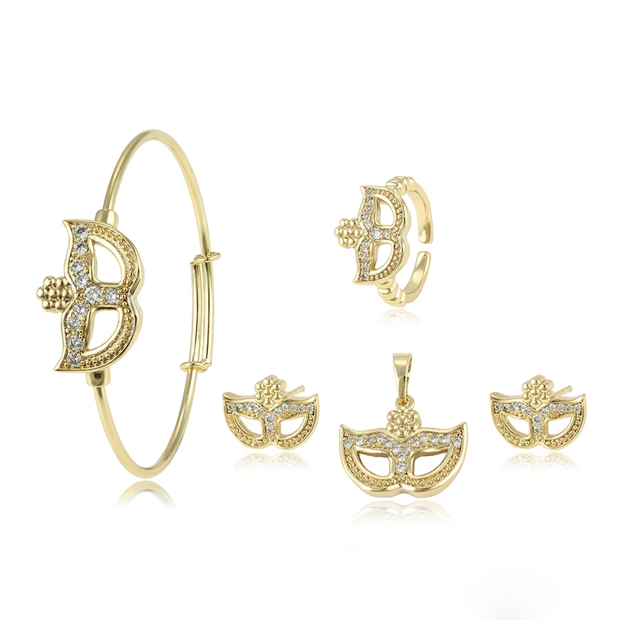 

64582 xuping 14k gold wholesale mask jewelry set