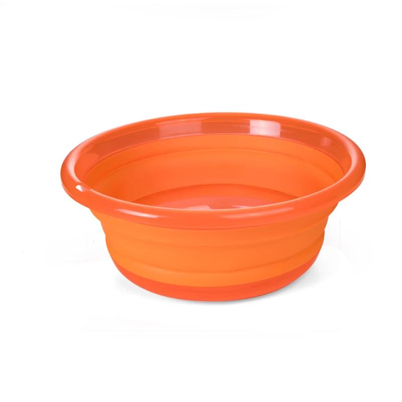 
Middle Semi-transparent Portable Silicone Collapsible Camp Wash Basin Collapsible basin for Camping Fishing Outdoor 