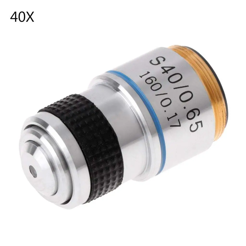 Hukai 4X 10X 40X 100X Achromatic Objective Lens For Biological Microscope 185