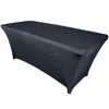 6feet elastic black spandex lycra table covers for wedding banquet