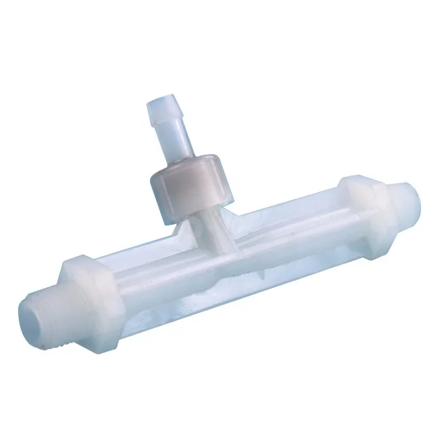 

1/4 PVDF venturi injector for ozone, White